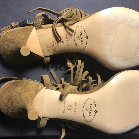 NIB Prada Fringe sandals size 36 - Picture 3 of 5